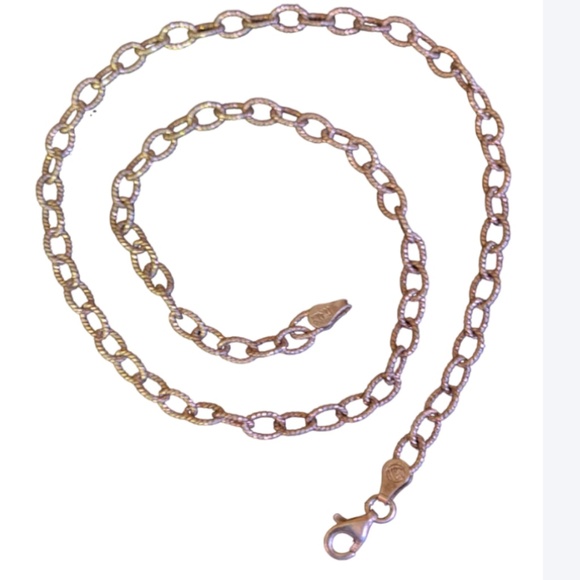 Sterling Silver Open Link Chain Necklace - Picture 2 of 4